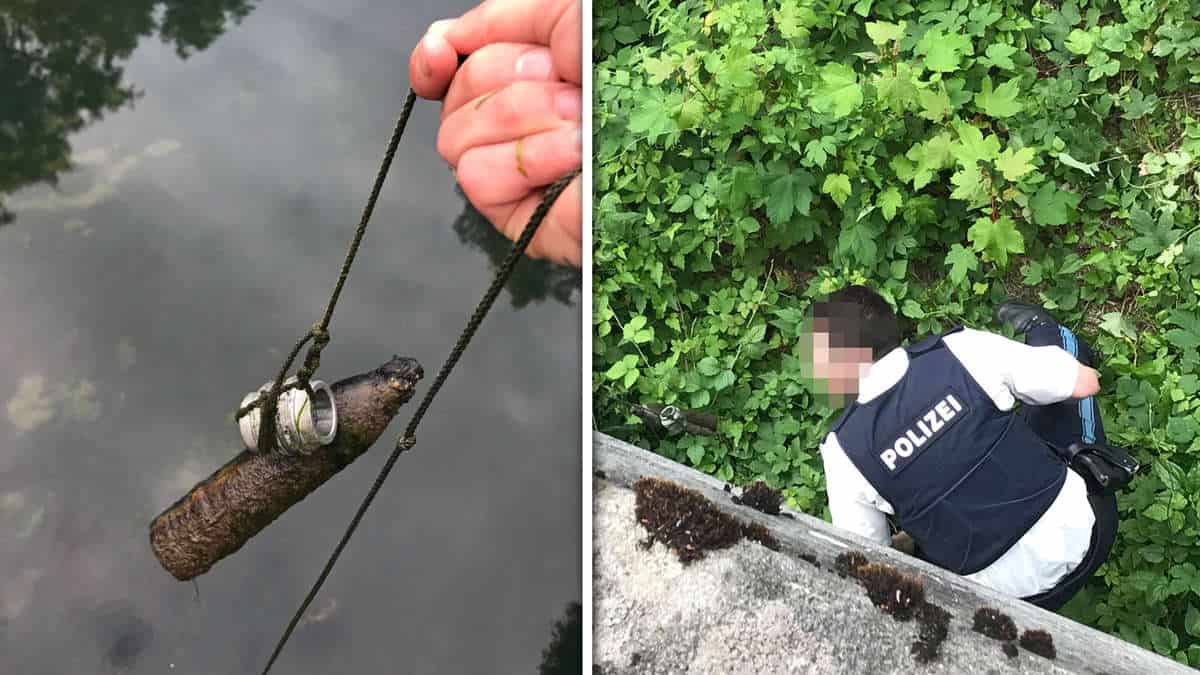 delostrelecky granat z Prvej svetovej vojny najdeny v kanali moosburg