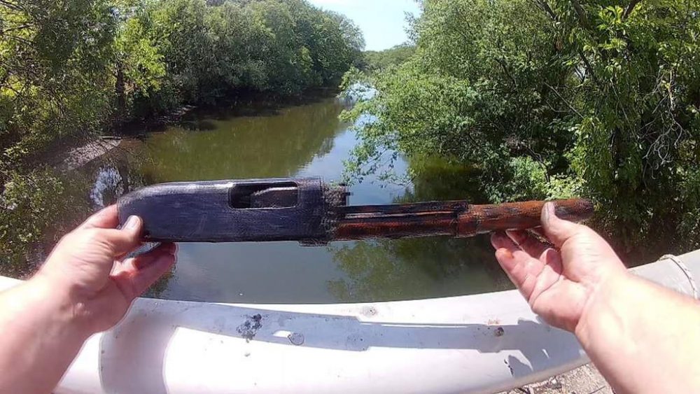 magnet fishing shotgun