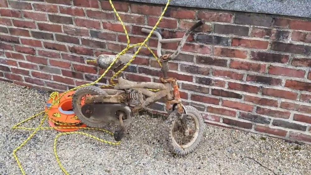 detsky bicykel objavený na magnet fishingu